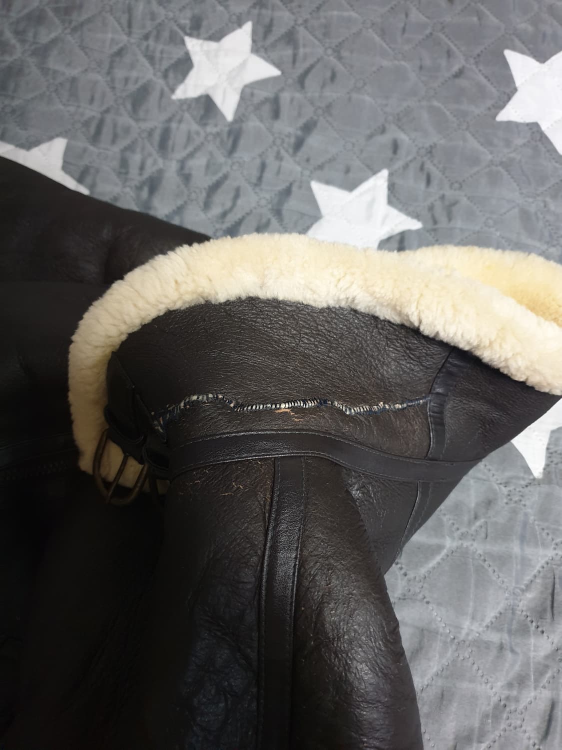 미군 오리지널 램스킨 B-3 무스탕 브라운 (M) 상품이미지7