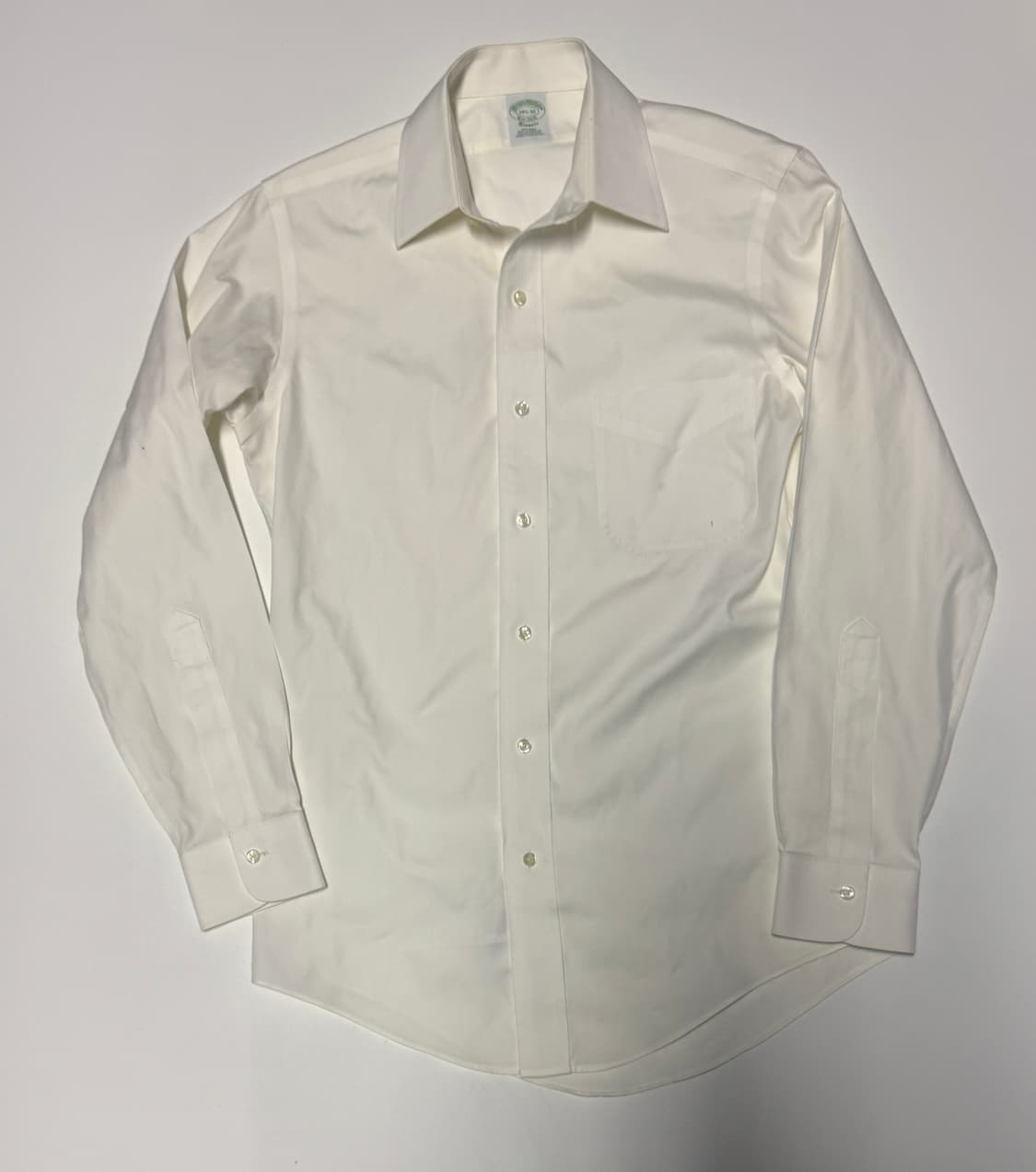 브룩스브라더스 클래식 논아이론 화이트 셔츠 M 상품이미지1