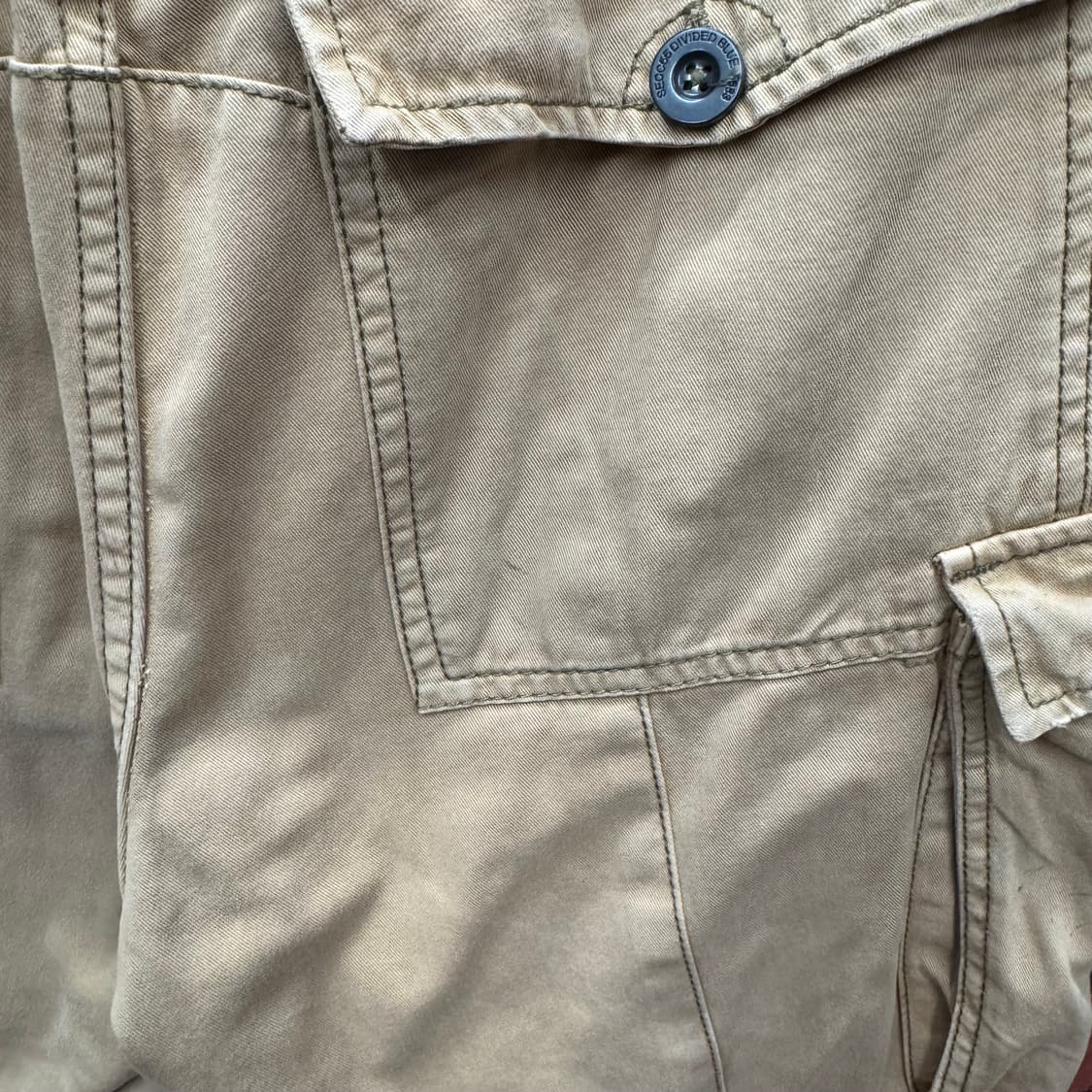 USA VINTAGE 카고 반바지 전면 미니 포켓 포인트 베이지 상품이미지6