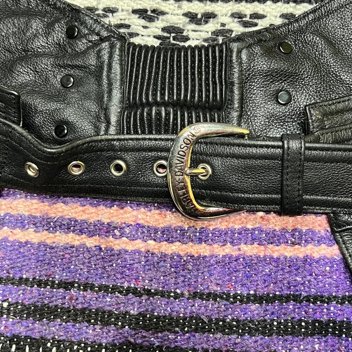 00‘s 할리데이비슨 가죽 챕스 팬츠 상품이미지4