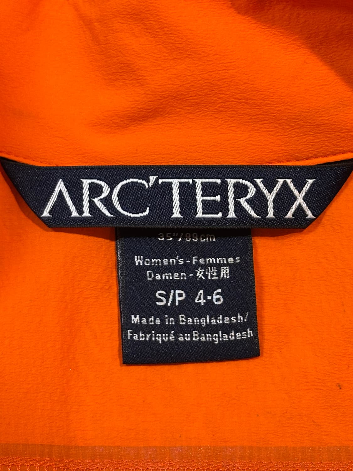 아크테릭스 ARC'TERYX 나일론 경량 바람막이 자켓 오렌지 상품이미지5