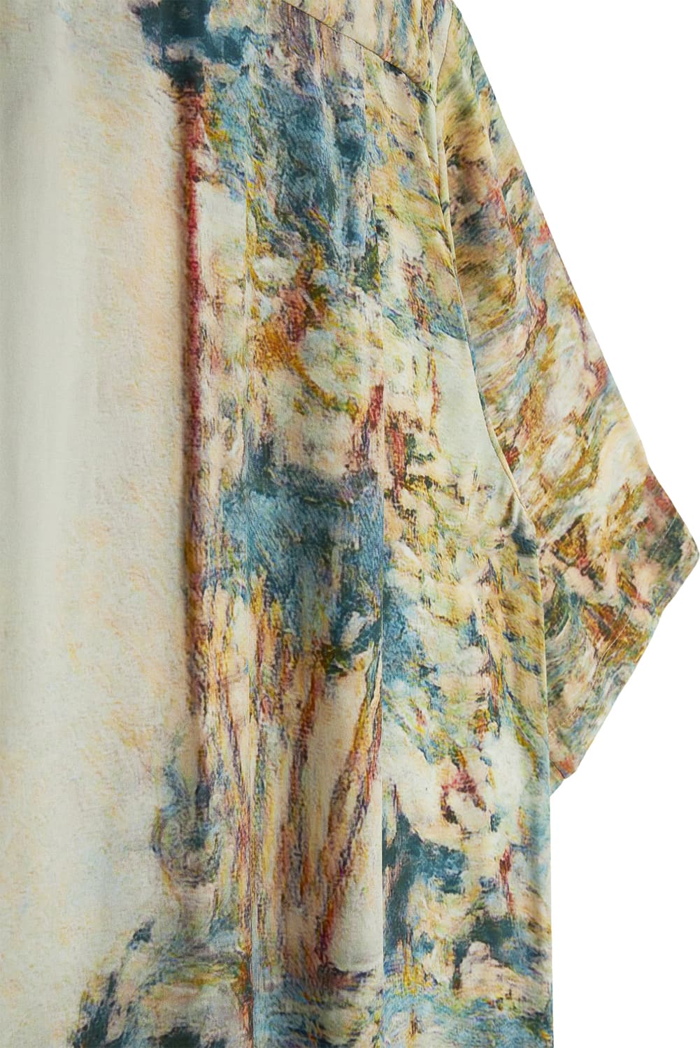 새상품 TAAKK 탁 베이지 실크 오픈 카라셔츠  상품이미지6