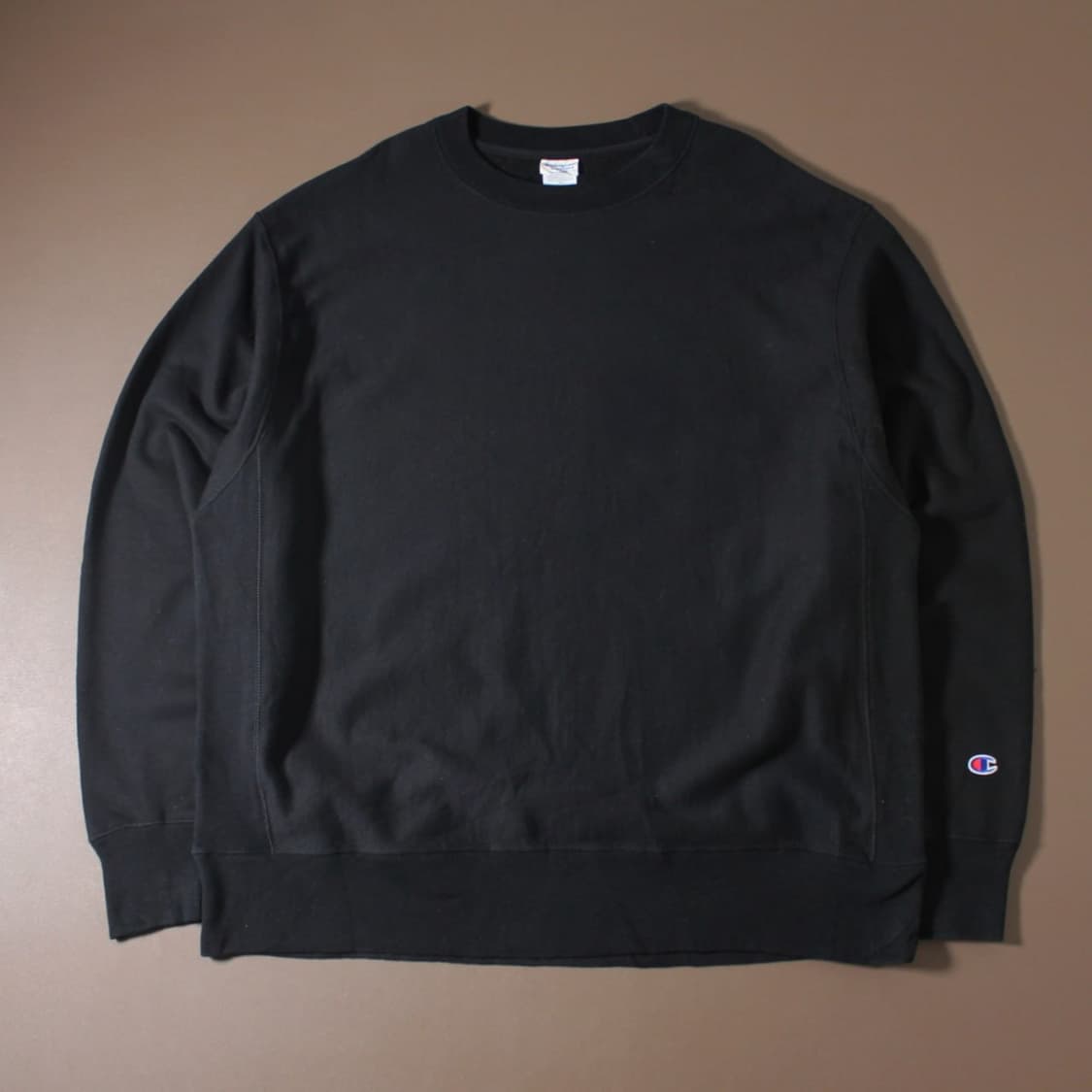 Champion 챔피온 프린팅 기모 블랙 맨투맨 상품이미지1