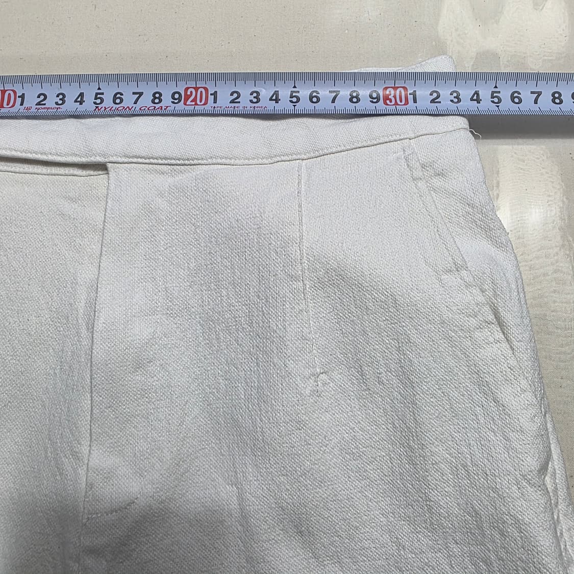 1169 BLOSSOM H COMPANY 화이트 와이드 코튼 팬츠 상품이미지3