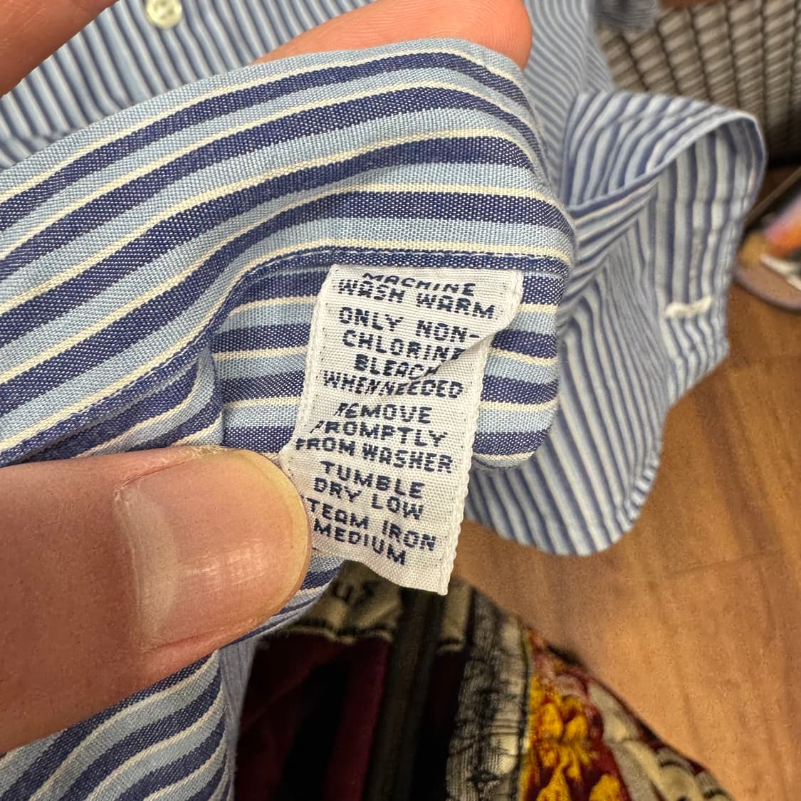 폴로 랄프로렌 스트라이프 긴팔 셔츠 스카이블루 포니 로고 포인트 블루 상품이미지7