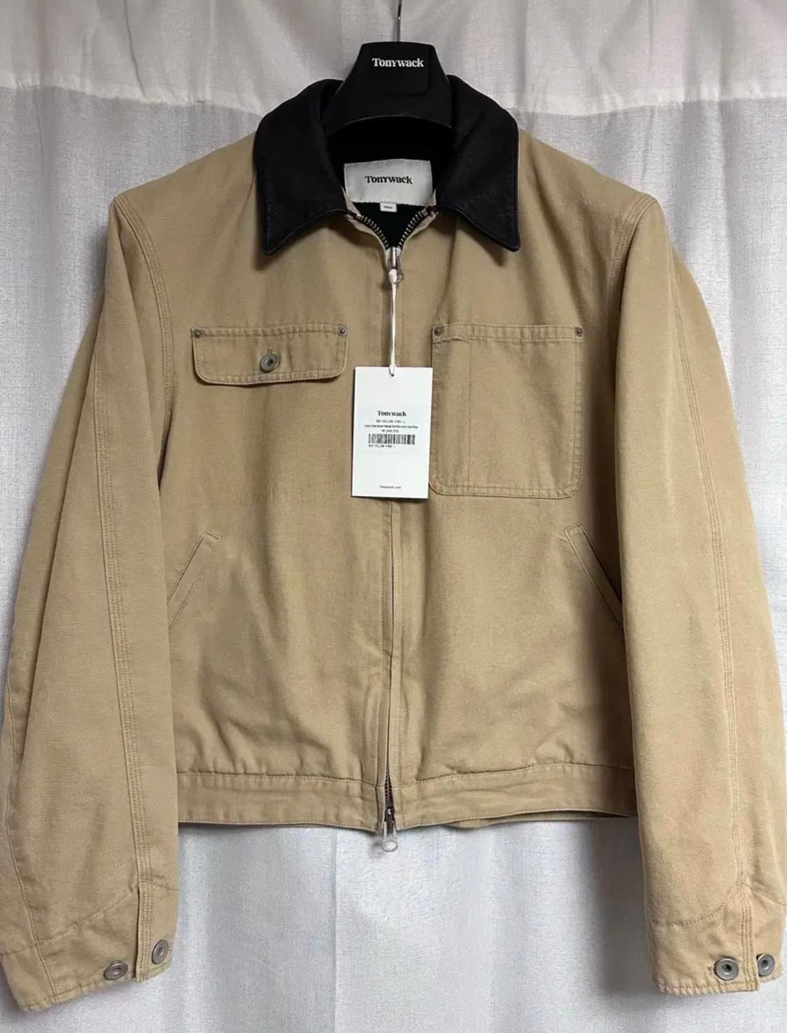 토니웩 레더 카라 워크자켓 베이지 L 사이즈 상품이미지3