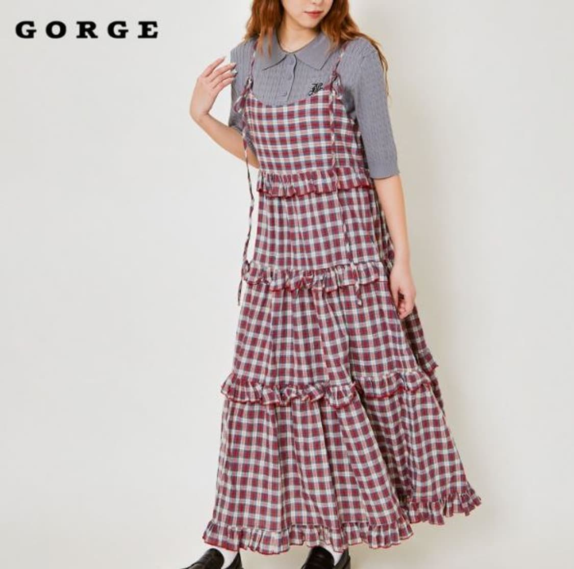 GORGE Tiered Camisole One-Piece 상품이미지8