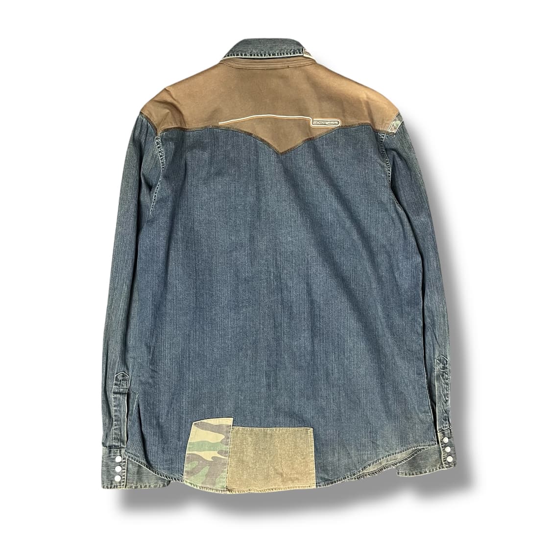 익스프레스 웨스턴 원포켓 코튼 데님 셔츠 XL 상품이미지2