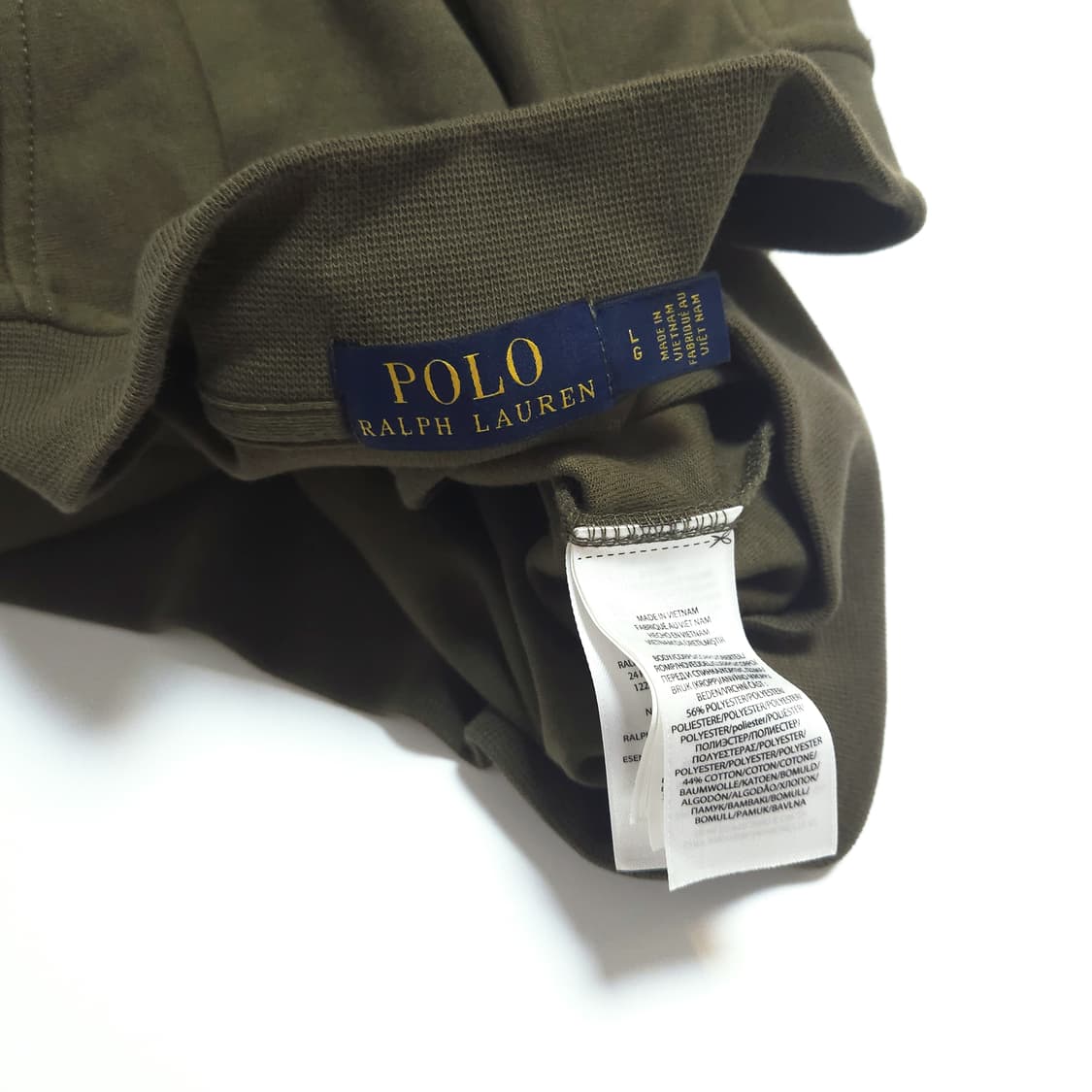 폴로 랄프로렌 코튼 져지 집업 자켓 카키 상품이미지7