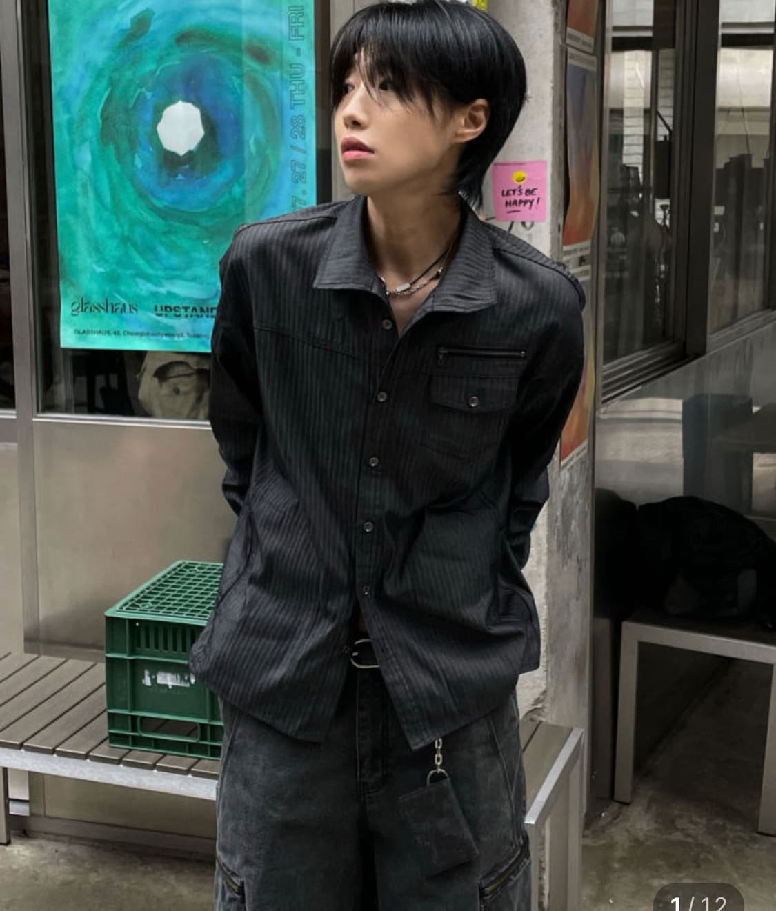 유니섹스 그루비 웨스턴 디테일 셔츠자켓 상품이미지4