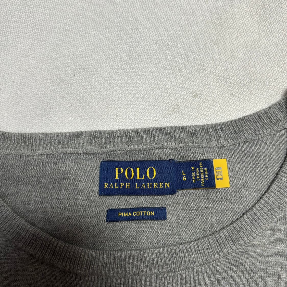 L 폴로랄프로렌 피마 코튼 그레이 니트 상품이미지4