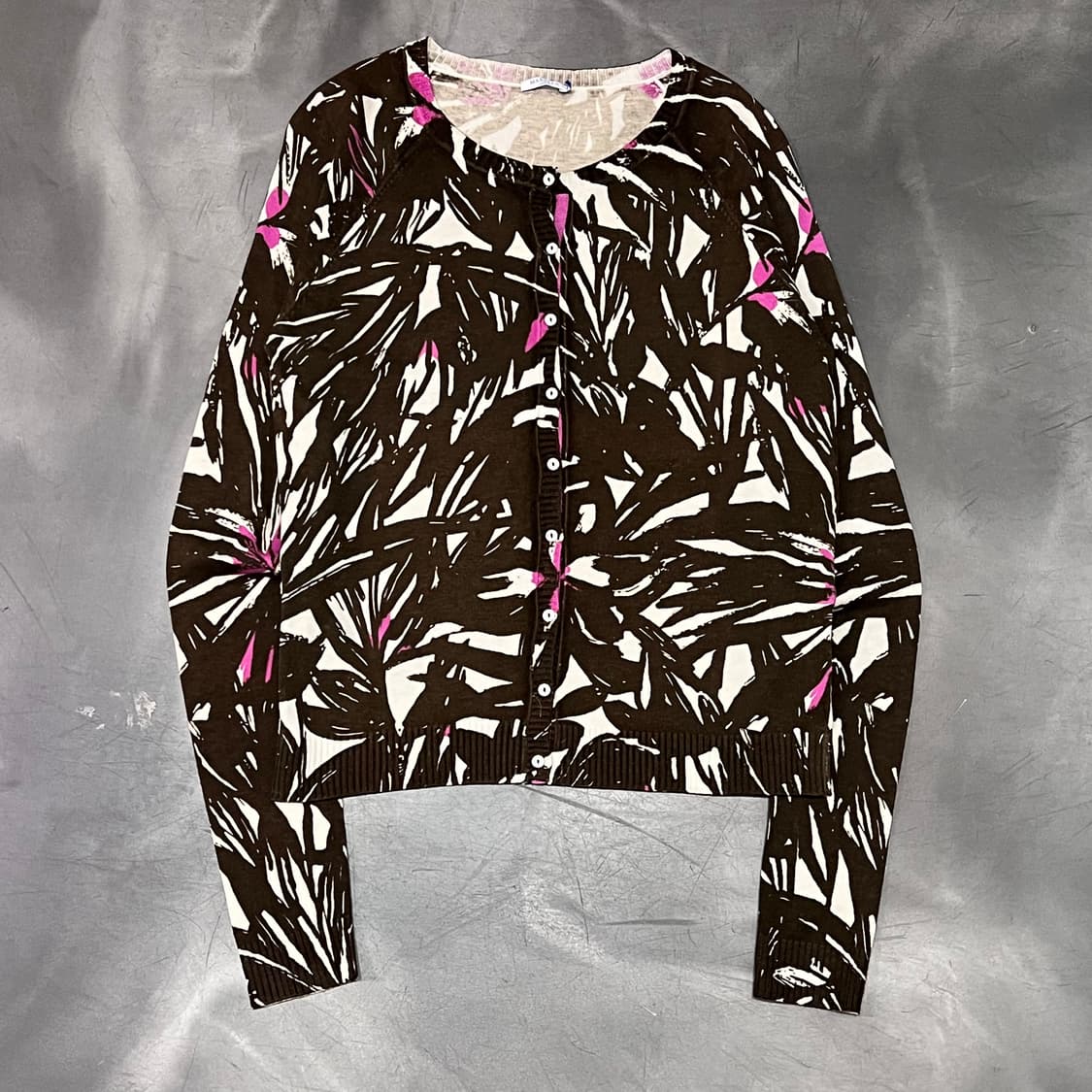  마렐라 스포츠 패턴 라운드넥 가디건 y15837 상품이미지1