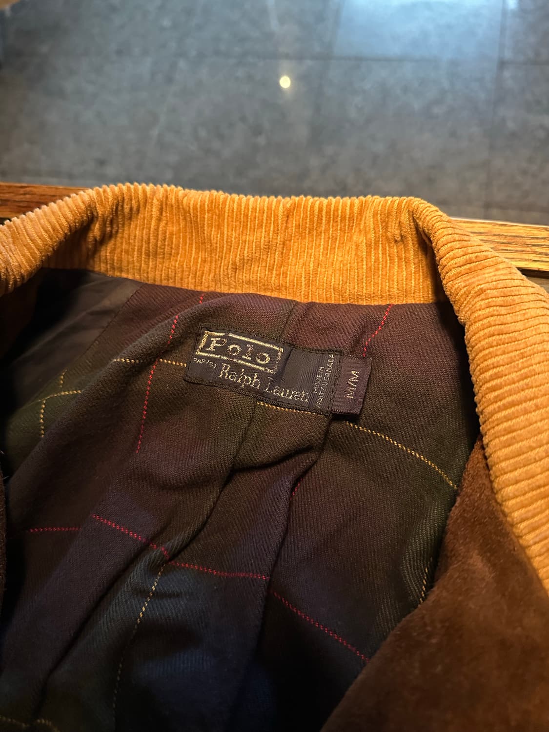 90s 빈티지 폴로 랄프로렌 소가죽 스웨이드 초어 자켓 상품이미지6