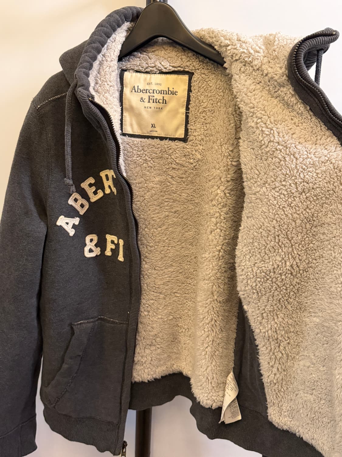 아베크롬비 대장급 양털 후드집업 상품이미지3
