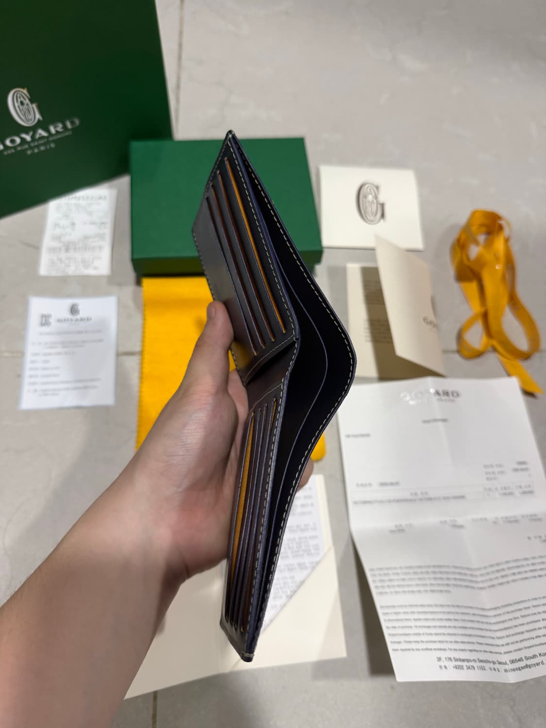 [백화점판,풀박스] 25년식 고야드 빅투와르 네이비 반지갑 상품이미지5