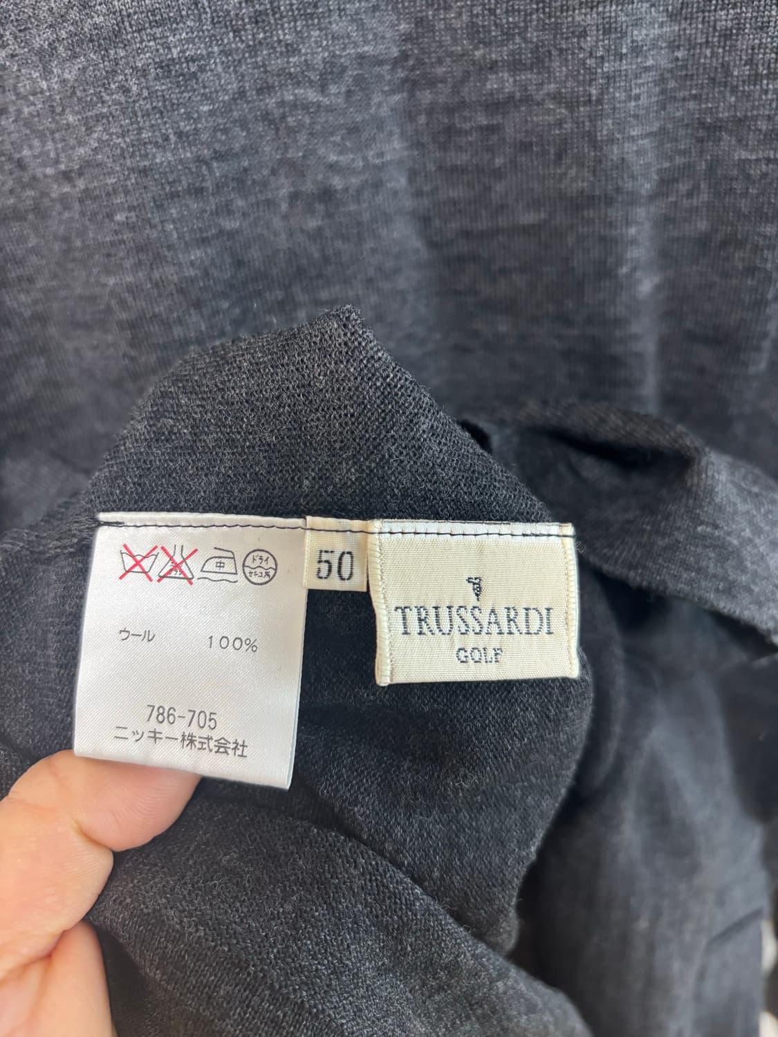 트루사르디 터틀넥 니트 다크그레이 상품이미지4