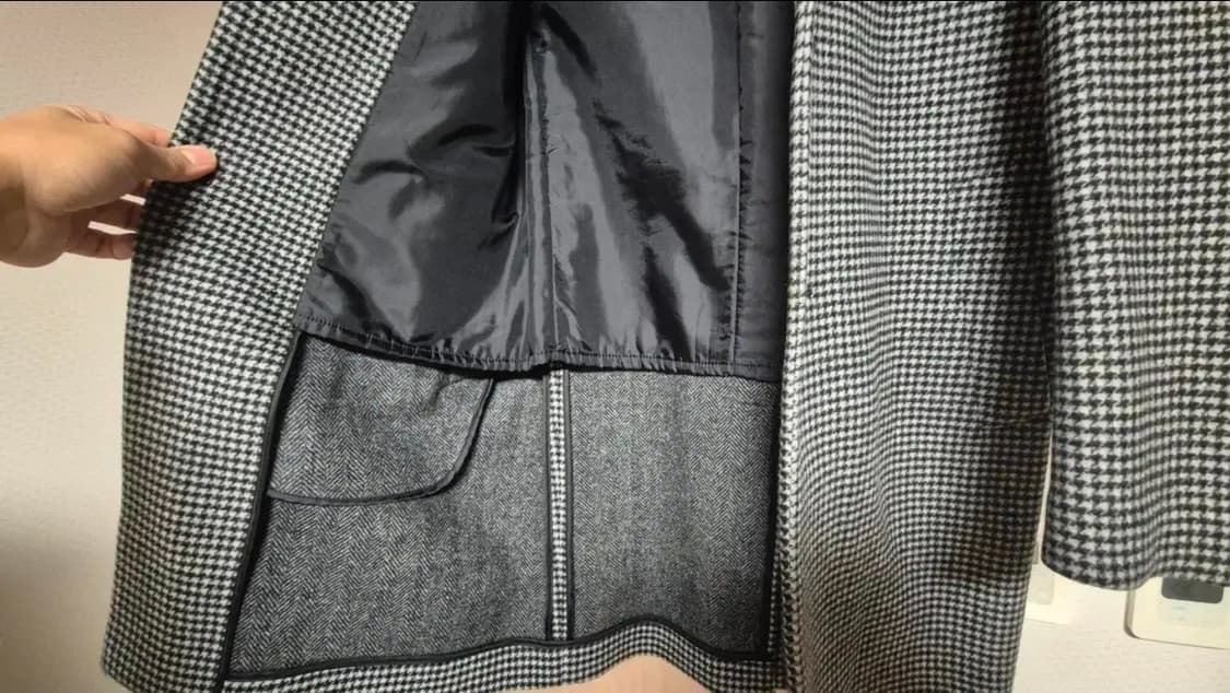 클럽모나코 남성 하운드체크 패턴 코트 M/M (100사이즈) 상품이미지5