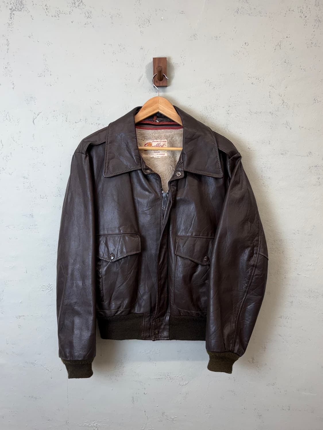 70s USA 엑셀드레더 A2 봄버 레더 자켓 상품이미지1
