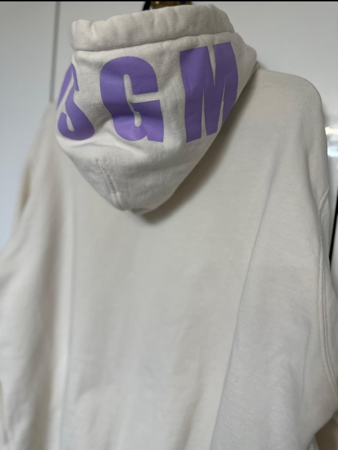 MSGM 아이보리 후드티 남여공용 상품이미지5