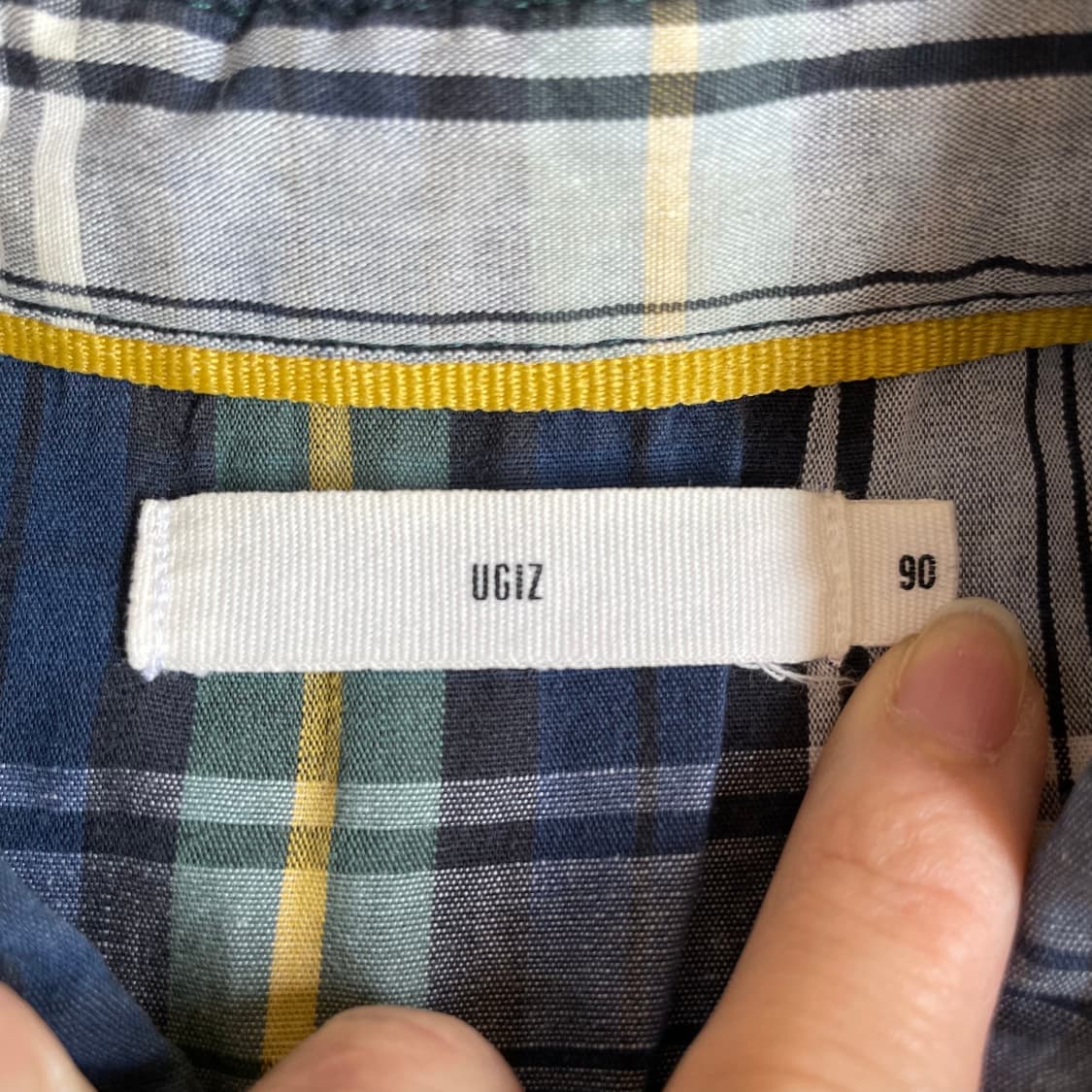 UGIZ 체크 원포켓 긴팔 셔츠 90 상품이미지5