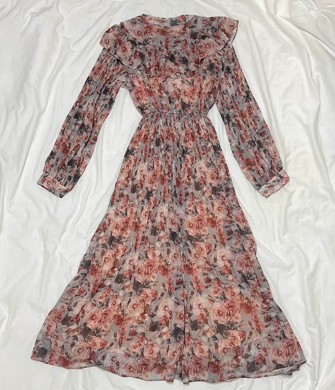 새상품+중고 ) 임블리 로즈플리츠 롱원피스 상품이미지9