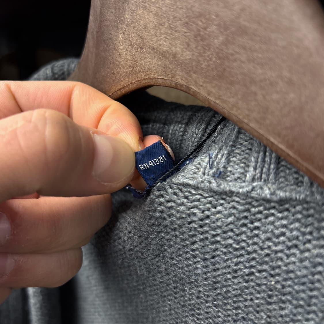 90s 폴로 랄프로렌 핑크포니 케이블 코튼 하이넥 니트집업  N318 상품이미지9