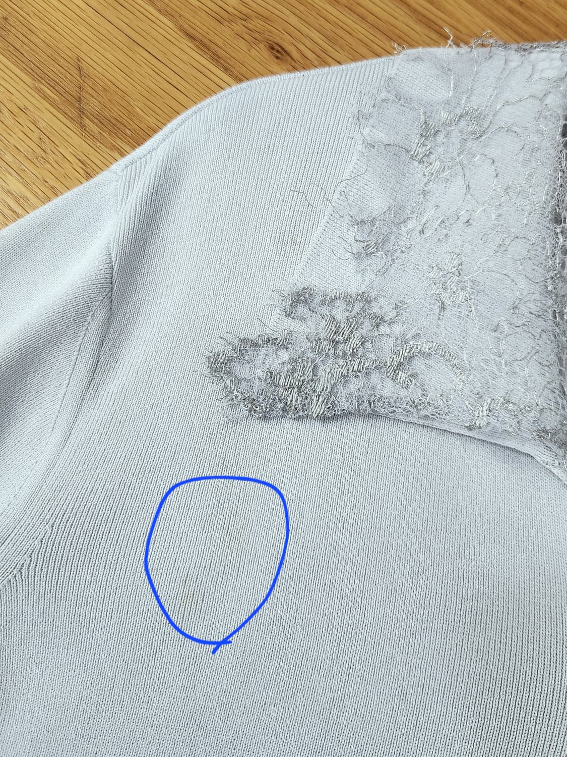 에스까다 레이스믹스 니트블라우스 상품이미지7