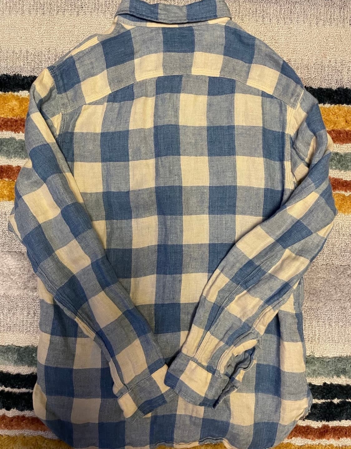 더블알엘 린넨 플렌드 체크셔츠 m 상품이미지5