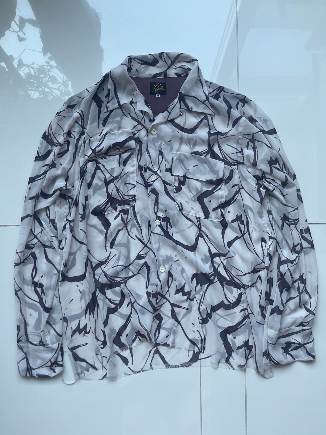 니들스 오픈카라 패턴 셔츠 상품이미지1