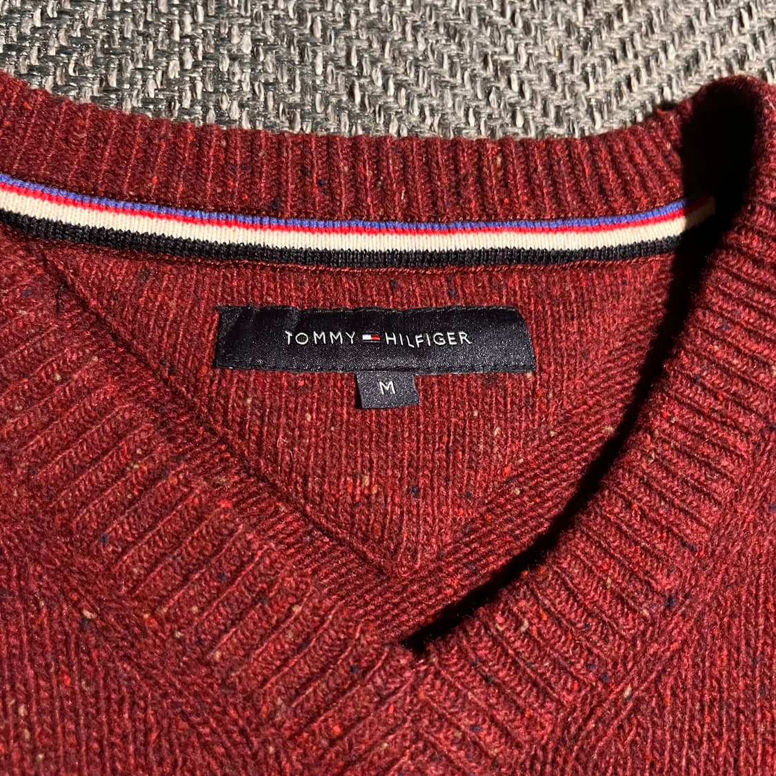 [M] TOMMYHILFIGER 타미힐피거 램스울 브이넥 네프 니트 상품이미지5