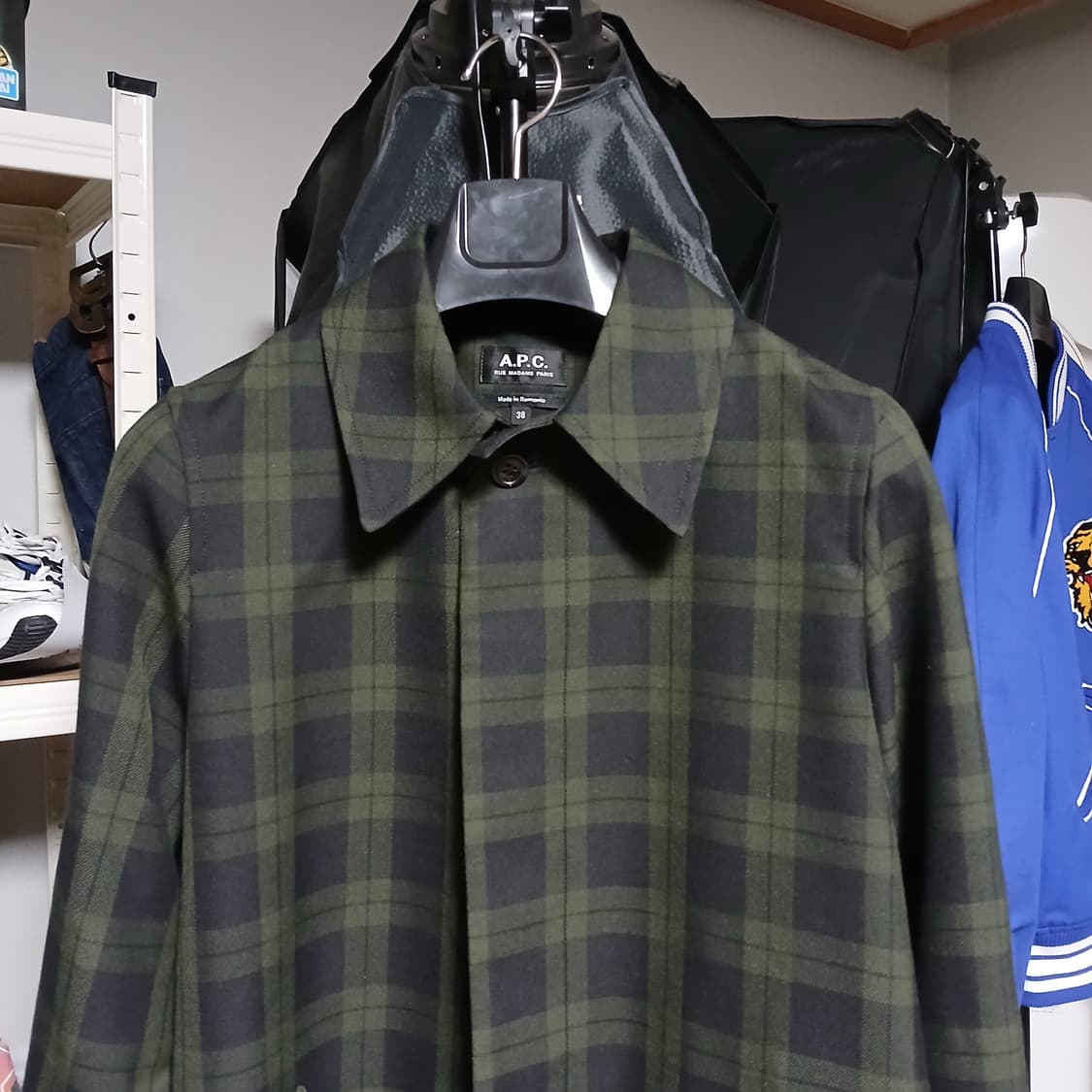 A.P.C 아페쎄 체크 봄 가을 코트 자켓 상품이미지4