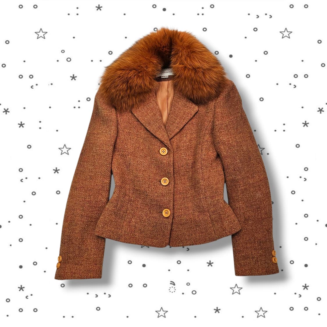 85 CATHERINETTE 오렌지 퍼 투피스 울 셋업 상품이미지2