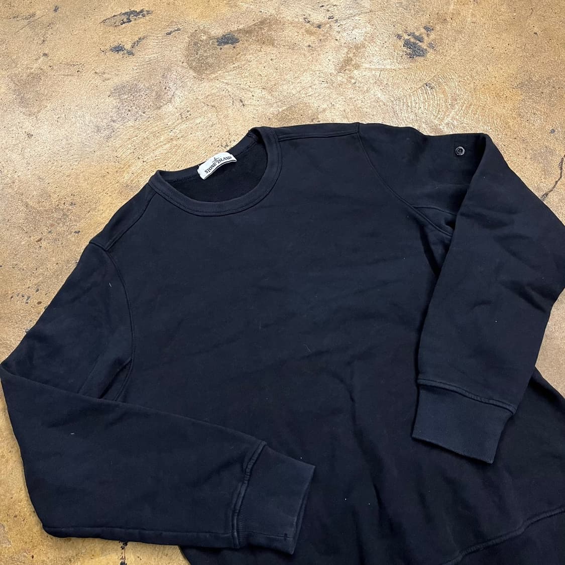 [정품/L] 스톤아일랜드 블랙 맨투맨 티셔츠 b16 상품이미지1