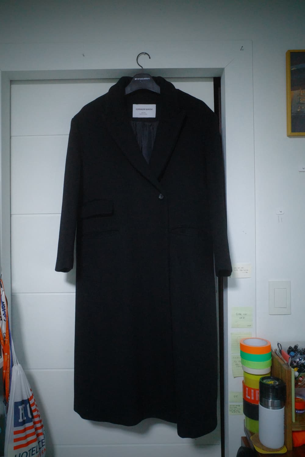 320쇼룸 울 롱코트 블랙 상품이미지6