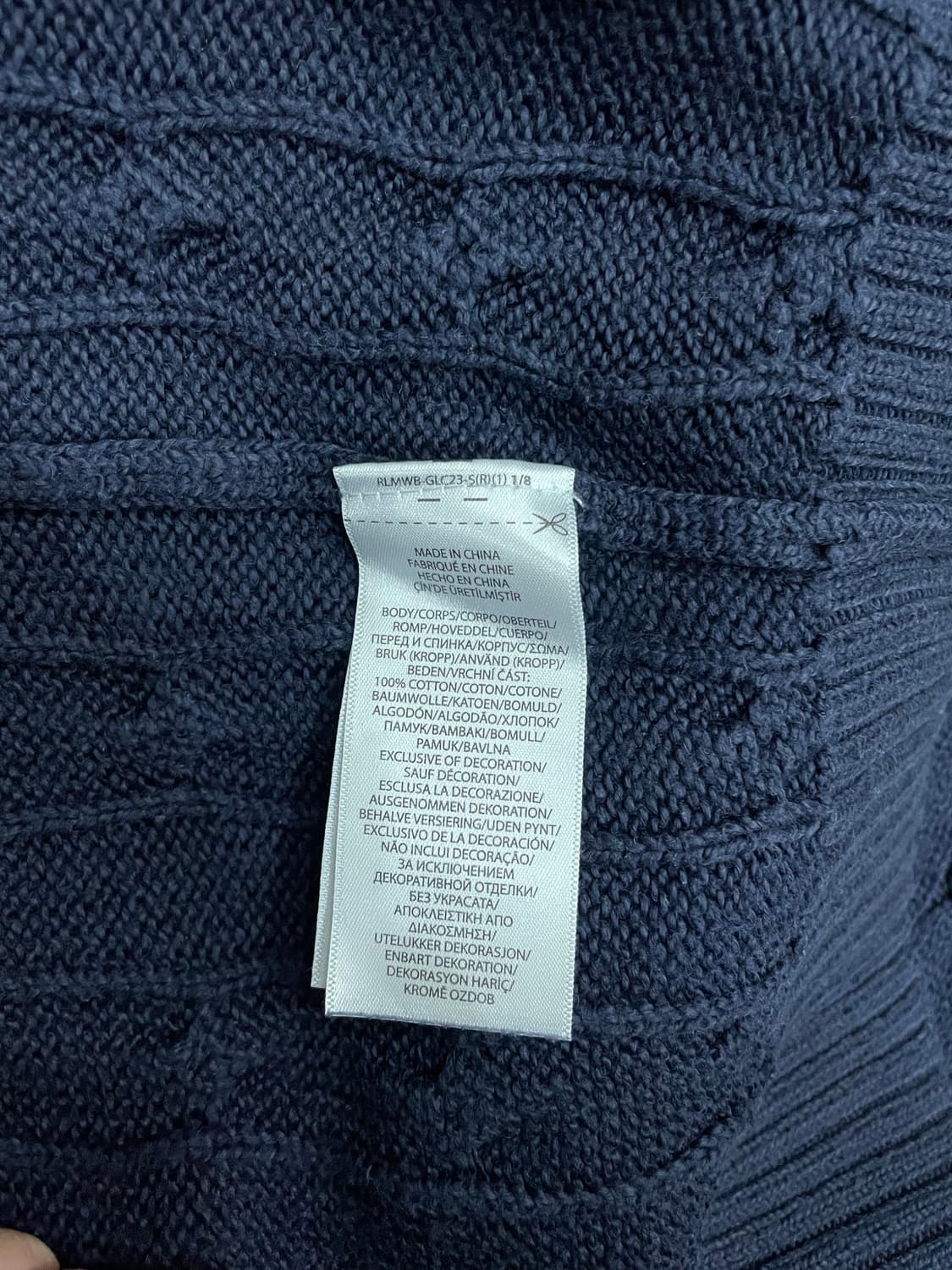 폴로 랄프로렌 네이비 케이블 코튼 니트 스웨터 상품이미지7