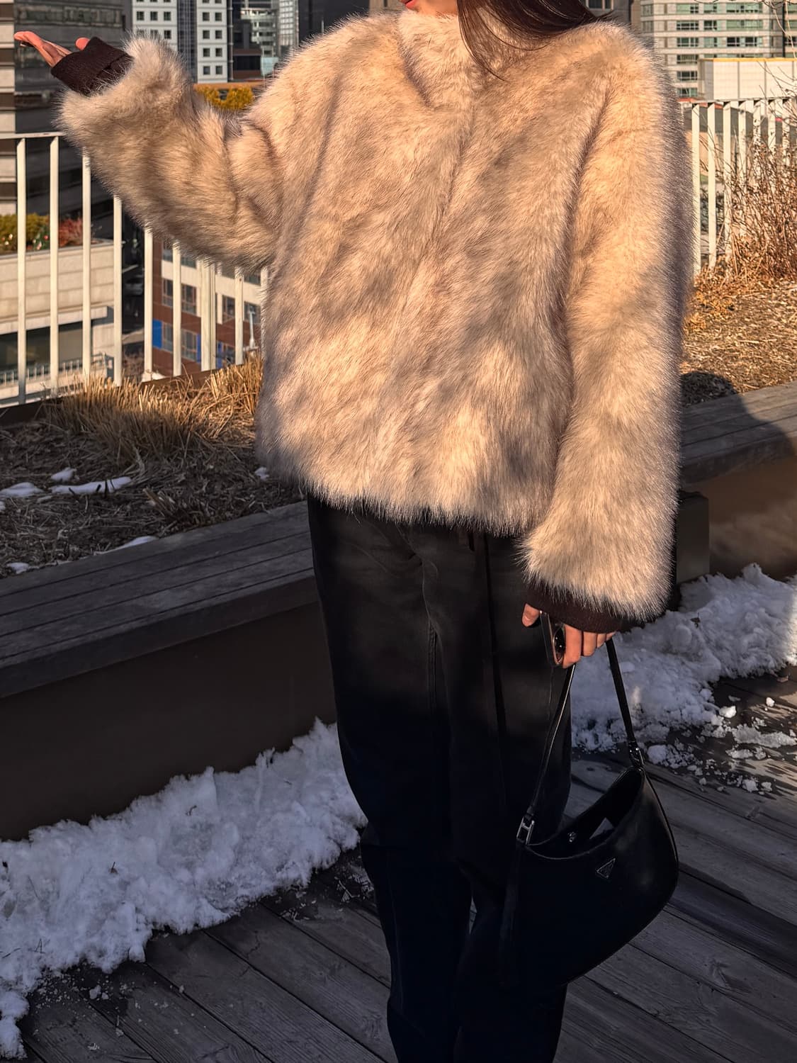 모노하 퍼자켓 fur half jacket 상품이미지4