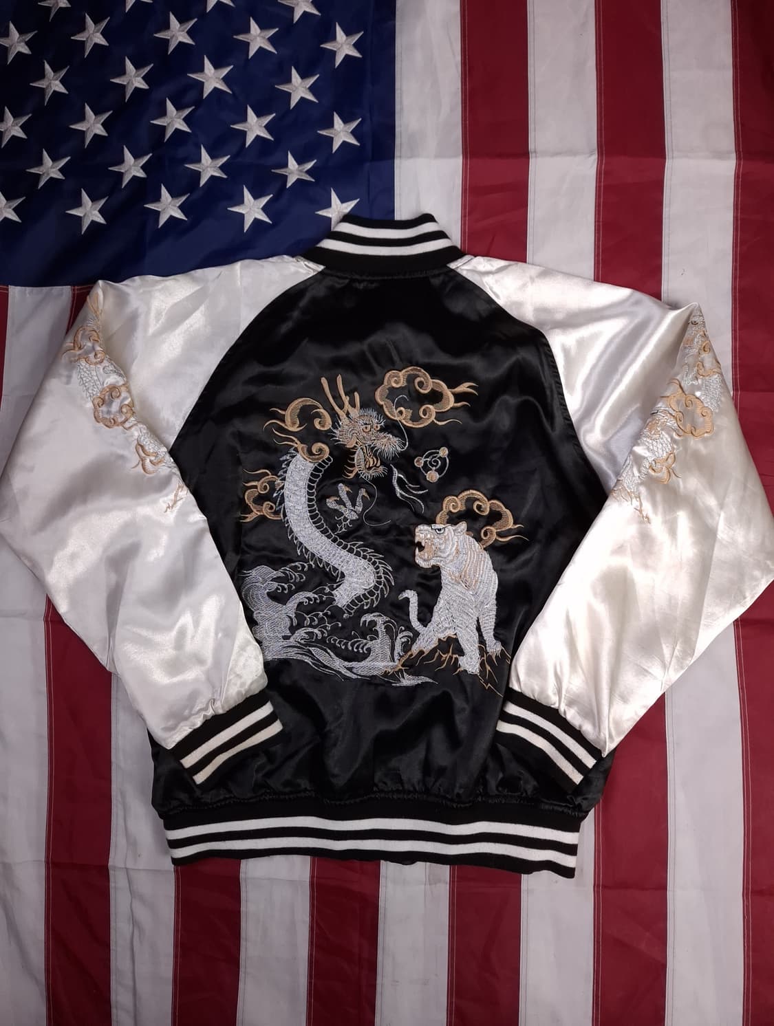 오리지날 일심여경 백호 드래곤 자수 스카잔 상품이미지1