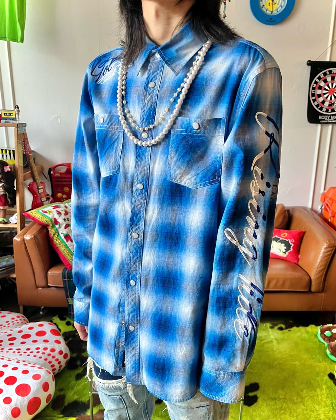 90-00s GOTCHA Embroidery Check shirt 상품이미지2