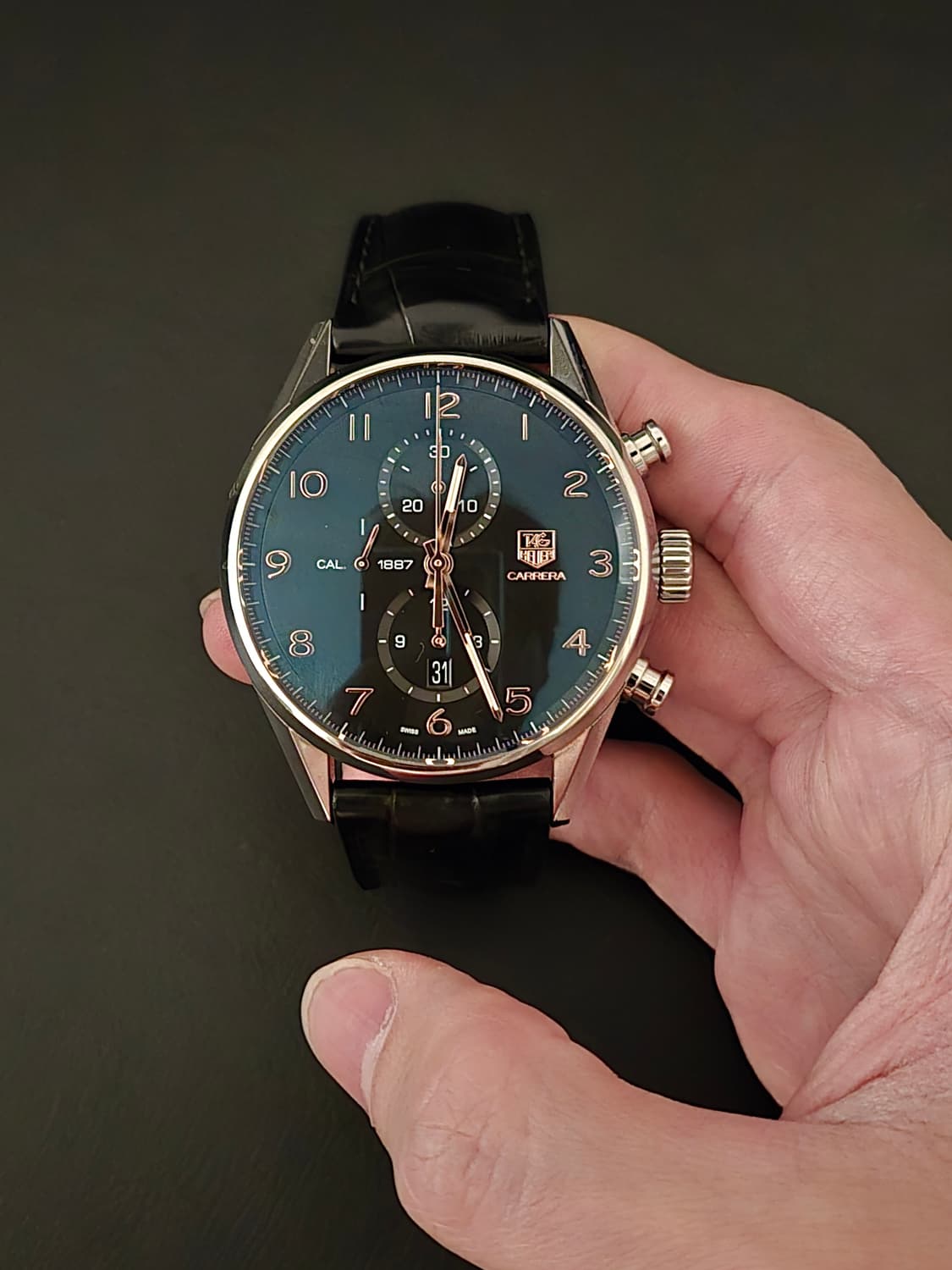 태그호이어 까레라 헤리티지 골드핸즈 1887 모델 판매합니다.(풀구성) 상품이미지1