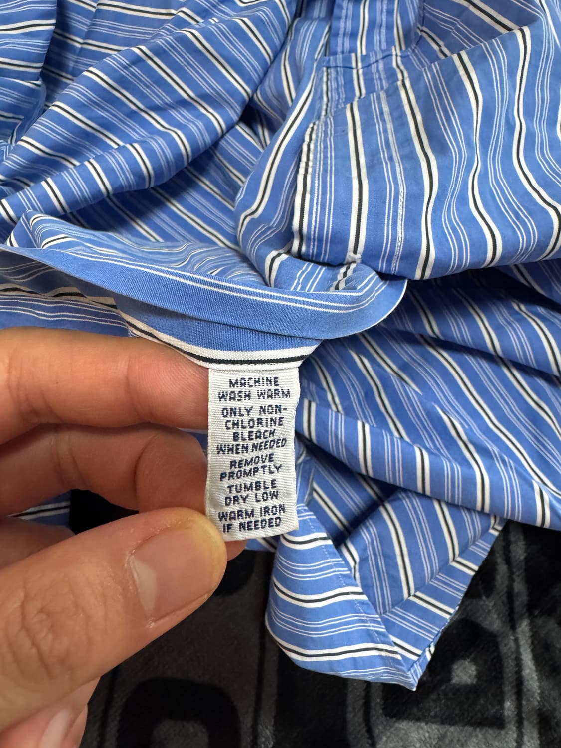 폴로 랄프 로렌 롱 슬리브 버튼 다운 셔츠 블루 화이트 스트라이프 상품이미지7