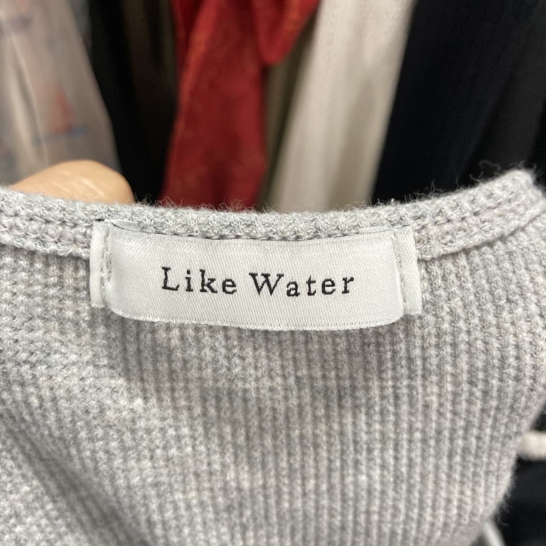 like water 여성 크롭 스퀘어 반팔 그레이 85  상품이미지4