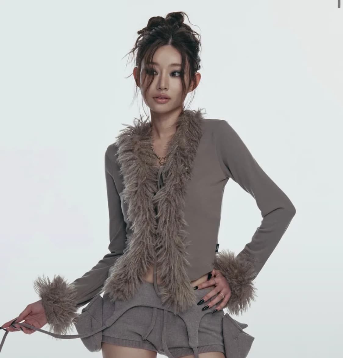 길라 아카이브 퍼가디건 갸루  상품이미지1