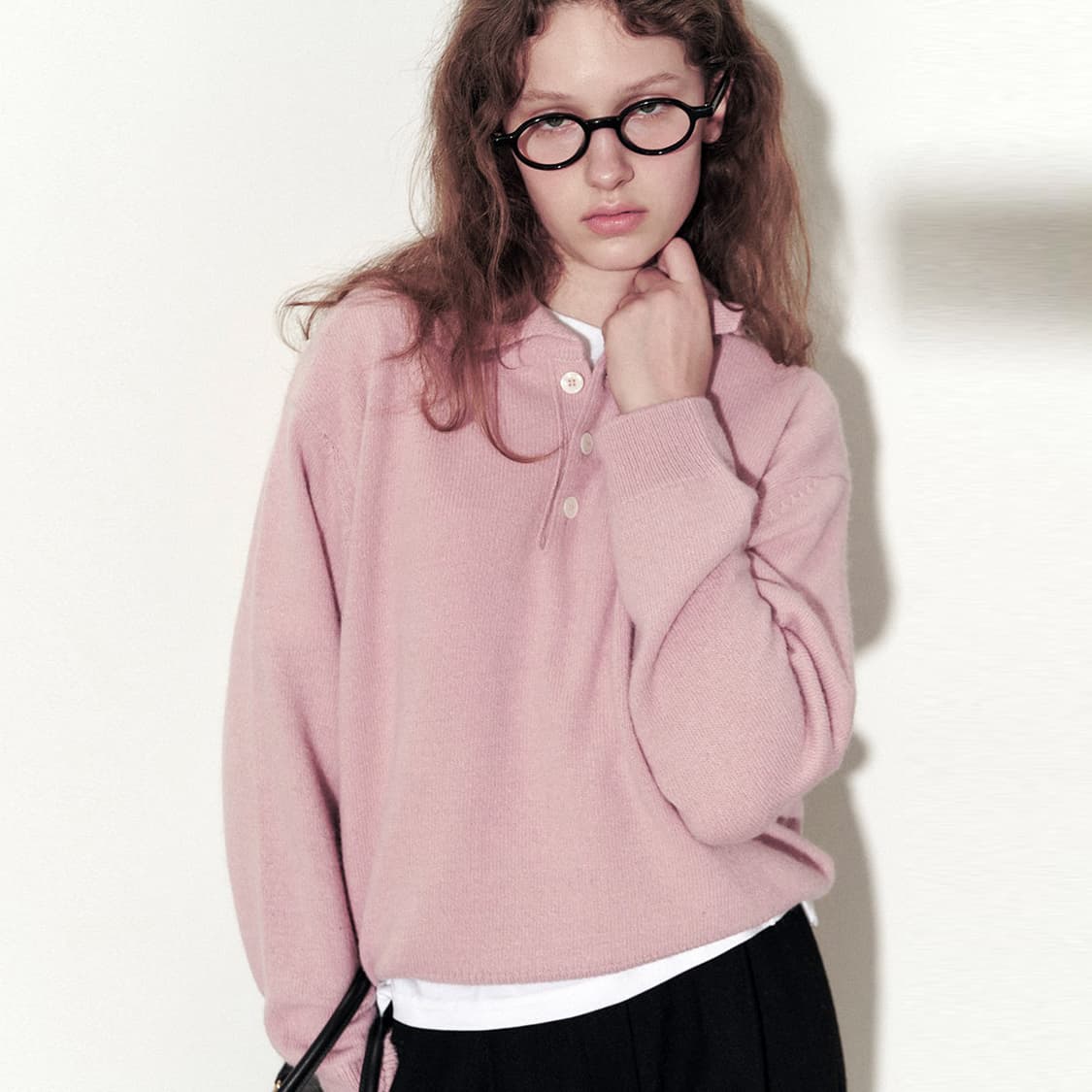 던스트(DUNST) 베이비알파카 울 카라니트 66-77 새상품 상품이미지1