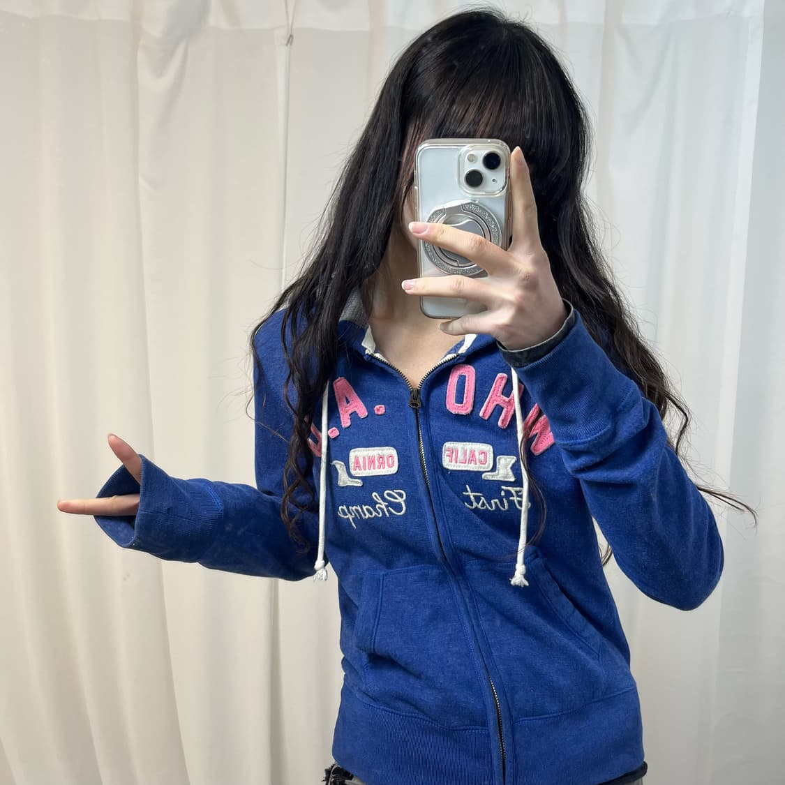 Who.A.U Blue Zip Hoodie 상품이미지2