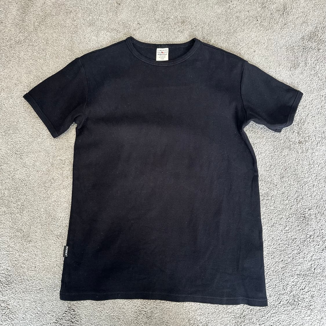 아비렉스 USA 블랙 골지 반팔티L 상품이미지1