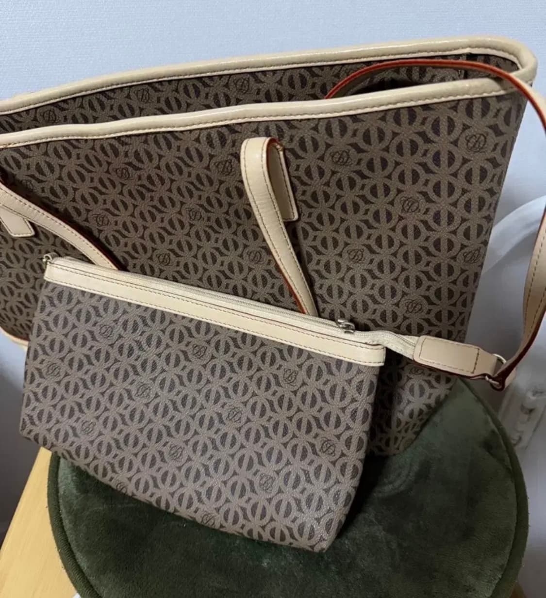 루이까또즈 모노그램 토트백 + 파우치 세트 상품이미지1