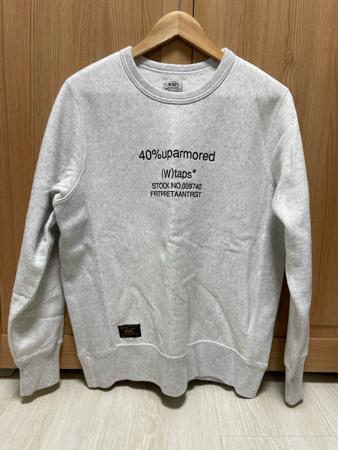 더블탭스 (Wtaps) 멜란지그레이 기모 맨투맨 m 상품이미지1