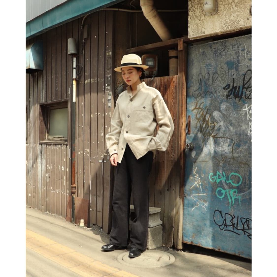 아나토미카 BOURGERON 린넨 셔츠 자켓 XL사이즈 상품이미지4