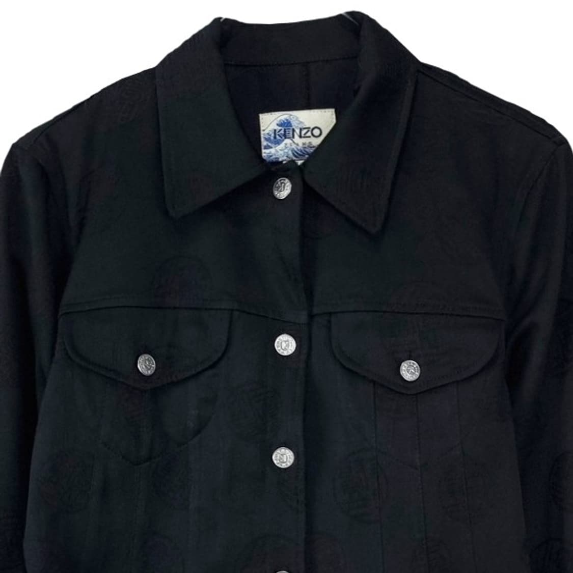 [겐조] 멀티 패턴 드레시드 트커러 자켓 블랙 P01571 상품이미지4