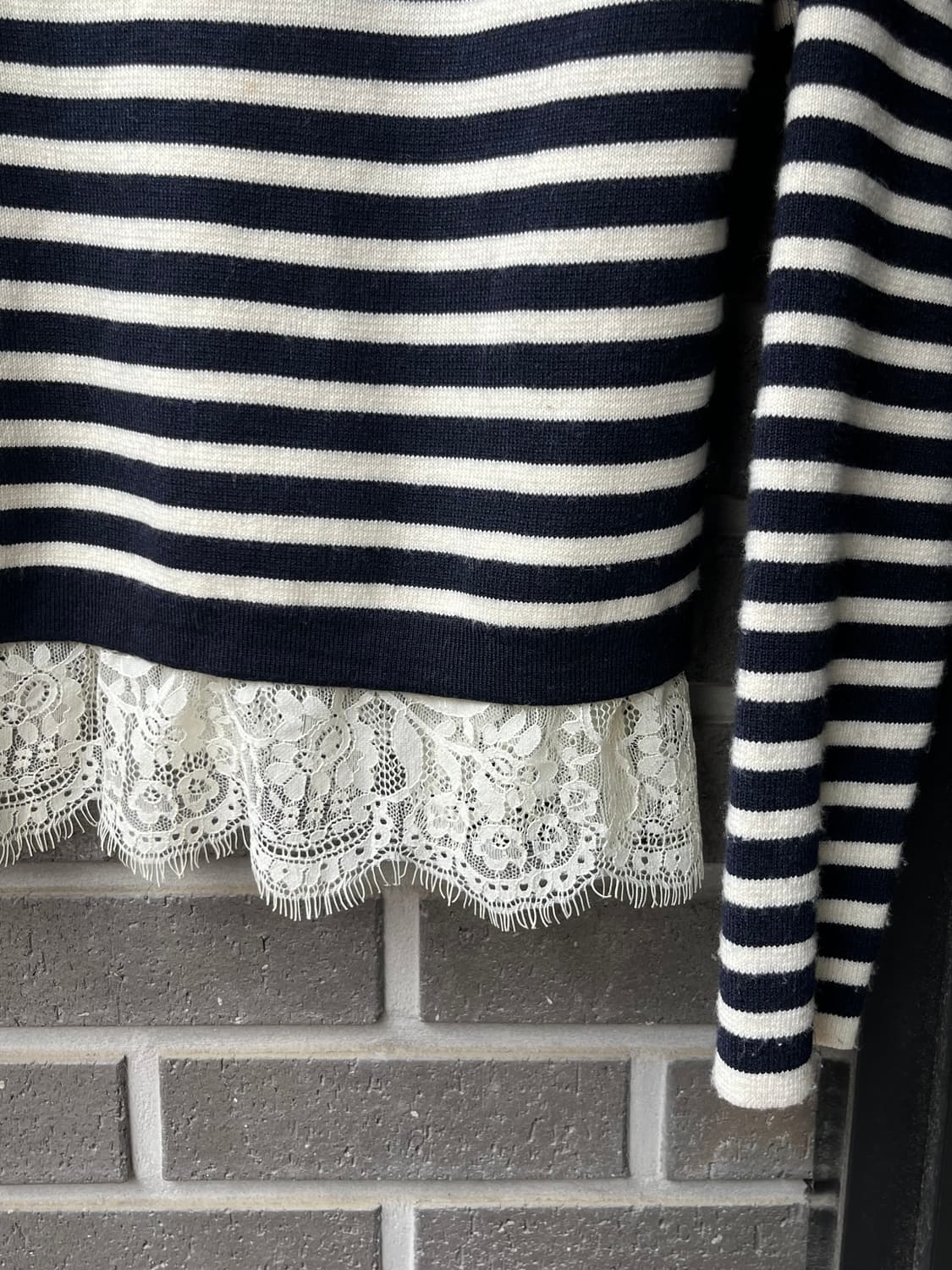 B.MING by beams 레이스 스트라이프 니트 상품이미지10